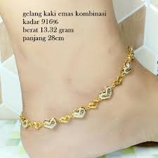 2018 harga emas 24 karat dubai, desain rantai emas baru untuk pria, kalung perhiasan kualitas tinggi. 35 Trend Terbaru Gelang Kaki Rantai Kaki Emas 916 Terkini Benan Efashion