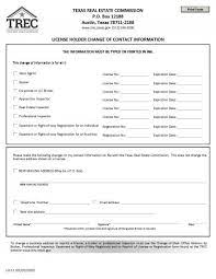 Types of driver's licenses in texas. License Holder Change Of Contact Information Trec