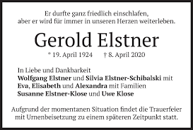 Alle anderen sollten ihn unbedingt kennenlernen. Traueranzeigen Von Gerold Elstner Trauer Merkur De