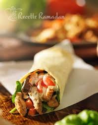 Recette Du Wrap Au Poulet Et Crudites Recette Ramadan Recette Wrap Recette Wrap Poulet Wraps Poulet