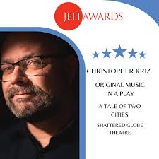 Congratulations to our clients who won Jeff Awards this week! Original  Music In A Play • Christopher Kriz