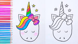 Let's work on the face. How To Draw A Unicorn Easy Drawings In 2021 Unicorn Drawing Unicorn Painting Easy Drawings