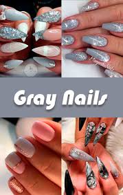 Pointy nails stiletto nail art gel nail art nail polish pink grey nails grey acrylic nails stylish nails trendy nails ambre nails. The Best Gray Nail Art Design Ideas Stylish Belles