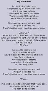 Lyrics To My Immortal By Evanescence This Song Just Does Something To Me Evanescence Lyrics Favorite Lyrics Song Lyric Quotes