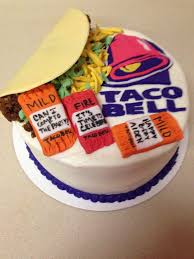 Taco Bell Cake Everything Made From Cake Icing And Fondant Taco Cake Cute Birthday Cakes Birthday Cake Kids