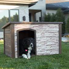 Have To Have It Precision Extreme Outback Woodstone Faux Stone Dog House Rust Creek 119 99 Hayneedle Dog House Diy Dog House Plans Dog Houses