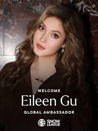 Welcome, Eileen Gu 🤝 Global Ambassador of The Snow League “Together we're  building something that will inspire young athletes and grow the community  in innovative and fresh ways.” — Eileen Gu We're