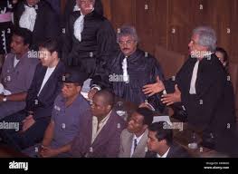 Justice tribunal court Trial of policeman Marcus Vinicius Emmanuel who  confessed participation at the assassination of 8 str Stock Photo