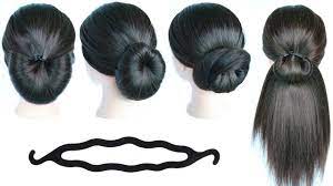 The bun is one of the most versatile hairstyles of all time. 5 Quick Simple Hairstyles With Using Bun Maker Cute Hairstyles Hair Style Girl Hairstyle Youtube