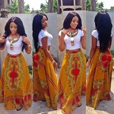 Black And White African Print Skirt African Print Maxi Skirt Paired With A Simple White Crop Top And Statement Necklace Beautiful Vibrant C African Print Maxi Skirt Fashion African Print Dresses