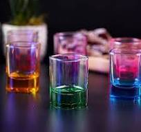 Colored Shot Glass (Set Of 6 1.75 oz) Heavy Mini Base Shot Glass Set,  Colored Shot Glasses Bulk, Tequila Cups Small Glass, Shot Glasses for  Whiskey, ...