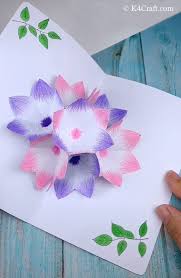 So find the pop up card you like best, click through for step by step card making instructions! 3d Flower Pop Up Card Craft For Kids Step By Step Tutorial K4 Craft