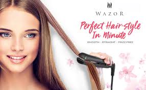 Amazon.com : Wazor Titanium Hair Flat Iron Ceramic 1 Inch Hair Straightener  Negative Ionic Flat Iron Dual Voltage for Worldwide Use with Temp Setting  ...