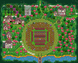 Stardew valley forest farm layouts need to be heavy on buildings. Imrcbh Blog7 Ali S Secret Forest Farm Map 1 1