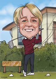 Our Lady Captain Susan who celebrated her Lady Captain's Day last week  @Caricatures By Ken