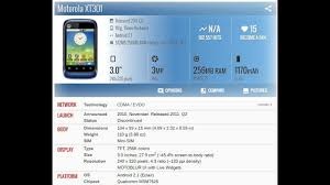 Motorola XT301 PRICE AND SPECIFICATION ...