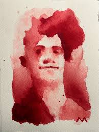Abstract Portrait Watercolor Painting