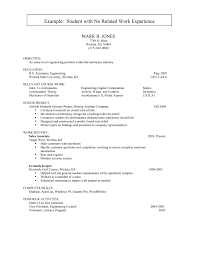 Format Resume Examples For Students With No Work Experience Best Resume Examples