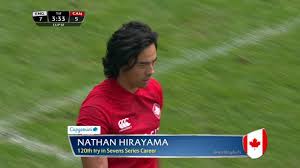 Hirayama currently plays for the university of victoria in the british columbian premiership and the bc bears in the canadian rugby championship. Try Nathan Hirayama England V Canada Hsbc World Rugby Sevens Series