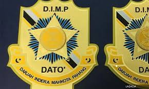 Family order of the crown of indra of pahang. Jualan Pingat Dato Pahang Dihenti Serta Merta