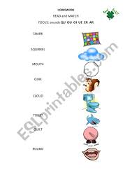 jolly phonics 7 sounds group read match activity esl worksheet by riso