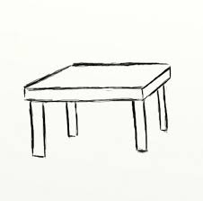How To Draw A Table Feltmagnet In 2020 Table Sketch Table Interior Design Drawings