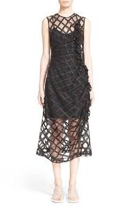 Simone Rocha Rope Print Tulle Ruffle Dress With Images Black Tulle Dress Metallic Cocktail Dresses White Sparkly Dress