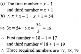 The formula for consecutive even numbers are 2n, 2n + 2, 2n + 4, 2n + 6,… the formula for consecutive odd number are 2n + 1, 2n + 3, 2n + 5, 2n + 7,… how to find three consecutive numbers? The Sum Of Three Consecutive Numbers Is 54 Taking The Middle Number As X Find Sarthaks Econnect Largest Online Education Community