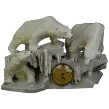 10% coupon applied at checkout. Anton Puchegger Polar Bear Ceramic Statue With Clock Early 20th Century For Sale At 1stdibs
