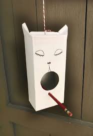 Tetrapak Bird House Crafts Homemade Bird Houses Winter Crafts For Kids