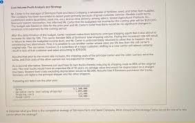 5, super silver haze, white widow. 0 Cost Volume Profit Analysis And Strategy Mr Car Chegg Com