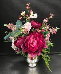 Flower vase floral design rose, flowers, flower arranging, decoupage, artificial flower png. Hot Pink Mom Arrangement In Vase By Andrea Pink Flower Arrangements Fresh Flowers Arrangements Flower Vase Arrangements