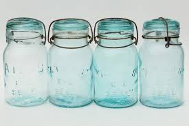 5.0 out of 5 stars. Antique Vintage Atlas Glass Canning Jars Wire Bail Lid Blue Glass Jars