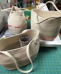 Coiled Rope Bags By Andrea Rope Bag Coiled Fabric Basket Rope Basket