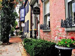 Quaint City Street Frederick Maryland Landscape Curbing Quaint