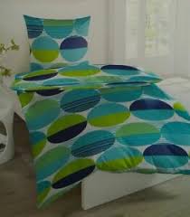 Schiesser Renforce Bettwasche Set Blau Turkis Grun Kreise 155 X 220 Cm Ebay