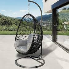 Egg chairs create a sense of personal space and coziness. Buy Turin Rope Egg Chair Black By Dys Outdoor Fast Shipping Australia Dress Your Space