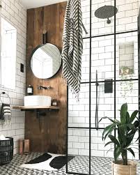 Study was design to be masculine with blue painted built in cabinetry, brick fireplace surround and wall. Pin By Amanda Granados On Badezimmer Industrial Bathroom Design Bathroom Interior Design House Interior