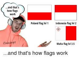 Us flag is very old. And That S How Flags Work Poland Flag Ivl1 Indonesia Flag Lvl 2 51 Malta Flag Lvl 35 Work Meme On Me Me