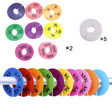 21 Pieces Xxs To Xxxl Plastic Clothing Rack Size Dividers Round Hangers Closet Dividers Garment Tags Size Marking Ring Garment Tags Aliexpress