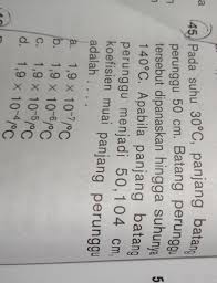 Salah satunya adalah perunggu yang terbilang bahannya lebih mudah dirawat. Pada Suhu 30 Derajat Celcius Panjang Batang Perunggu 50 Cm Batang Perunggu Tersebut Dipanaskan Brainly Co Id