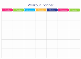 Monthly Workout Schedule Template New Printable Workout Templates Workout Template Workout Plan Template Month Workout