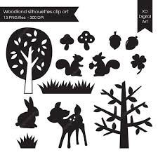 Großes hintergrundbild mit 5 ausschneidebögen (waldtiere zum stecken und hinstellen). Woodland Animals Clip Art Forest Animals Clip Art Animals Silhouette Forest Clip Art Tier Silhouette Tiere Clipart Clipart