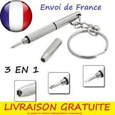 A 3 En 1 Tournevis Lunettes Montres Telephones Porte Cle Outil Mini Precision