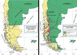 If you were going up from. Argentina Chile Boundary In Patagonia Chilean Equidistant Proposal 1872 Vs British Arbitration Award 1902 2260x1600 Mapporn