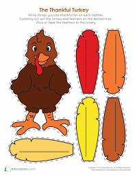 Thankful Turkey Craft Worksheet Education Com Sunday School Thanksgiving Thanksgiving Preschool Sunday School Crafts
