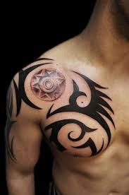 30 Shoulder Arm Chest Tribal Tattoo Designs Ideas Hinh Xăm Xăm