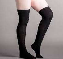 Extra Stretch Cotton Stockings (Black)