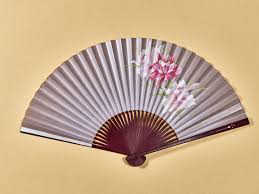 Vintage Japanese Decorative Hand Fan Made Of Bamboo And Paper Vintage Fan In 2020 Vintage Japanese Vintage Fans Fan Decoration