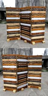 Old Wood Pallet Room Divider Idea Woodplansawesome Raumteiler Ideen Diy Palettenholz Holzpaletten